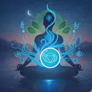 Torokcsakra kék energiával és önkifejezéssel